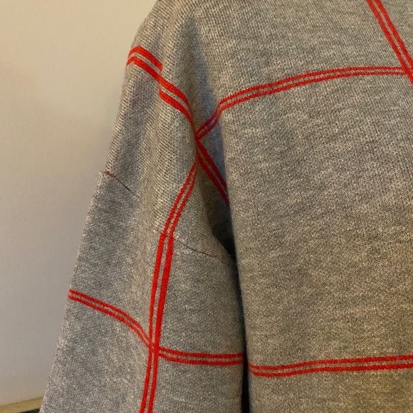 Women's Tahari Gray and Red Striped Sweater - Picture 7 of 12